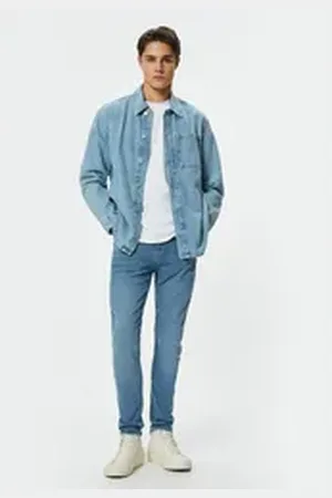 Koton Skinny-fit-Jeans Normale Leibhöhe Skinny blau 36/32