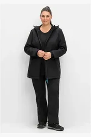 Sheego Softshelljacke Große Größen atmungsaktiv, wind- und wasserabweisend schwarz 48