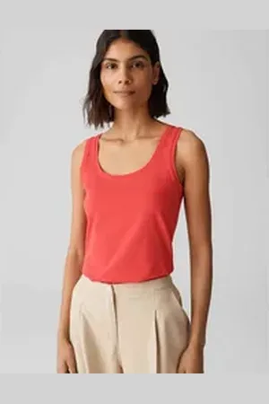 Opus Trägertop Tanktop IMILIA Slim aus BCI Cotton Mix rot 38