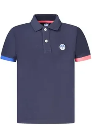 North Sails Poloshirt Blaues Kurzarm-Polo für Kinder mit Kontrastdetails 10A