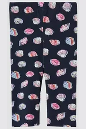 QS by s.Oliver 3/4-Leggings Capri-Leggings aus Baumwollmix mit All-over-Print blau 92