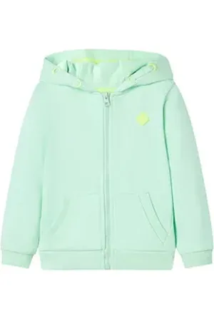 vidaXL Kapuzenpullover Kinder-Kapuzenpullover mit Reißverschluss Hellgrün 116 grün 116 (5-6 J)