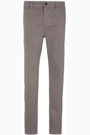 HUGO BOSS ORANGE Chinohose Chino_tapered mit Logo hinten grau 36