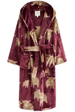 Next Damenbademantel Morgenmantel, Hamish, Polyester rot XL