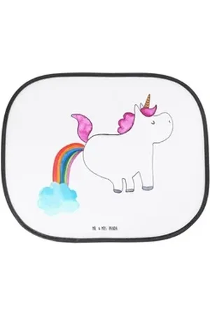 Mr. & Mrs. Panda Sonnenschutz Einhorn Pupsen - Weiß - Geschenk, Sonne, Sonnenschutz Kinder, Autoson, Seidenmatt, Farbenfrohes Design weiß