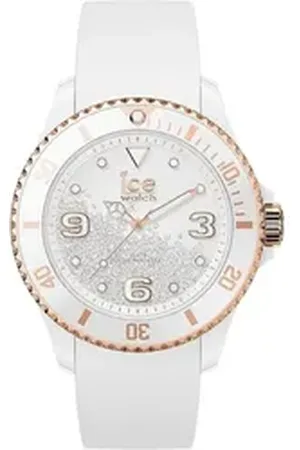 Ice-Watch Quarzuhr - ICE crystal White rose-gold (Medium), - ICE crystal White rose-gold (Medium)