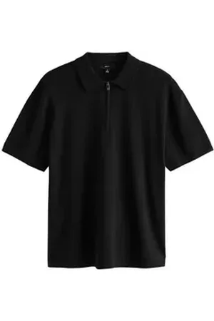Next Poloshirt Premium-Poloshirt Relaxed Fit mit Viertel-RV (1-tlg) schwarz L