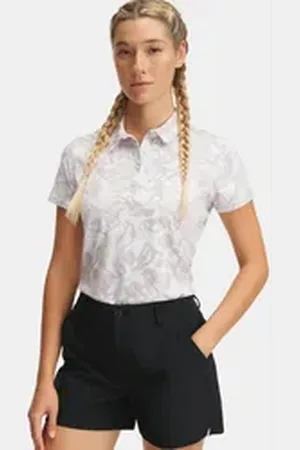 Under Armour ® Poloshirt Golf PoloPlayoff 3.0 Printed Weiß/Grau Damen XL