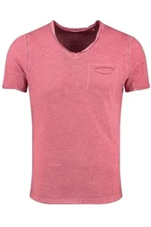 Key Largo T-Shirt Soda vintage Look uni Basic T00619 V-Ausschnitt unifarben kurzarm slim fit L