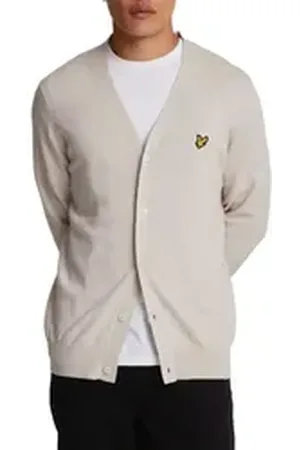 Lyle & Scott Cardigan Herren Aus Weicher Merino Baumwolle beige L