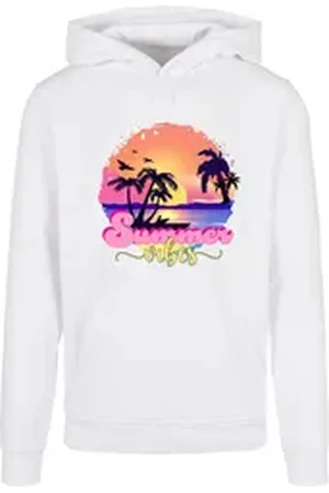 Merchcode Kapuzensweatshirt Herren Summer Vibes Sunset Basic Hoody (1-tlg) weiß XXL