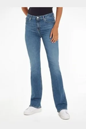 Tommy Hilfiger Bootcut-Jeans mit Bügelfalten blau 27