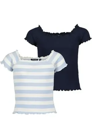 Blue Seven T-Shirt Teenager Mädchen Carmen T-Shirts (2-tlg) blau|bunt 140