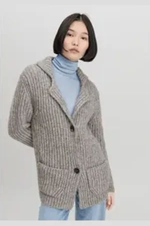 hessnatur Strickjacke grau L