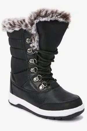 Next Wasserfeste Schneestiefel mit Kunstfellfutter Gummistiefel (1-tlg) schwarz 29 EU