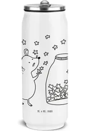 Mr. & Mrs. Panda Isolierflasche Maus Sterne - Weiß - Geschenk, Tiermotive, Kindergeburtstag, Geburtst, Umweltfreundlich weiß