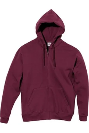 Fruit Of The Loom Sweatjacke Unisex-Freizeitjacke mit Kapuze Uni rot S