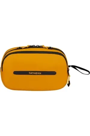 Samsonite Kulturbeutel ECODIVER TOILET KIT, Kosmetiktasche Reisekosmetiktasche Beauty-Bag mit Handschlaufe gelb