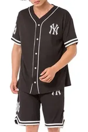 Redbridge Jogginganzug Baseball-Set mit Knopfleiste – Zweiteiler, Sportlicher Look (2-tlg) schwarz L