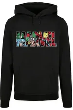 Absolute Cult Kapuzensweatshirt Herren Marvel Logo Character Infill Hoody (1-tlg) schwarz XXL