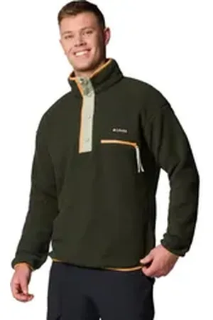 Columbia Trainingspullover Herren Fleecepullover HELVETIA II HALF SNAP FLEECE (1-tlg) grün XL
