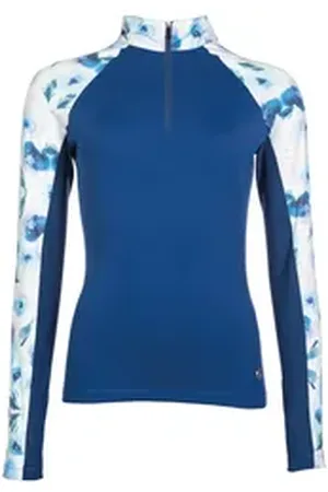 Hkm Langarmshirt Funktionsshirt -Essentials Flower- blau 116