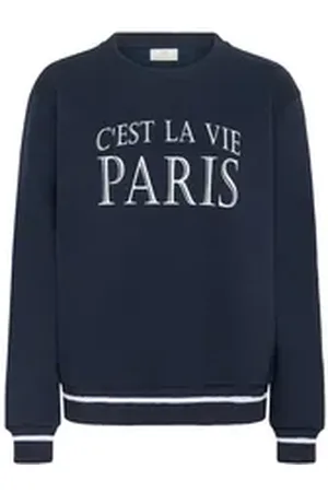Kaffe Fleecepullover Sweatshirt KAclub blau S