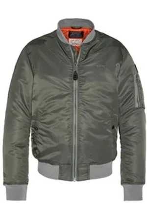 Schott NYC Bomberjacke AIRFORCERS MA-1 Ikonischer Fliegerjacke aus recyceltem Nylon, Men & Unisex möglich beige XL