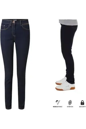 Craghoppers Softshellhose - NosiDefence Mückenschutz Damen Stretch Denim Jeans Ellory - blau 36/S