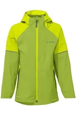 Vaude Outdoorjacke Kids Detective 2,5L Jacket (1-St) warme, atmungsaktive 2,5 Lagen Jacke grün 134/140