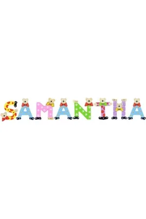 Playshoes Deko-Buchstaben (Set, 8 St), Kinder Holz-Buchstaben Namen-Set "SAMANTHA" in bunten Farben bunt