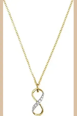 FAVS Collier Damen-Kette 375er Gelbgold 10 Zirkonia gelb|goldfarben
