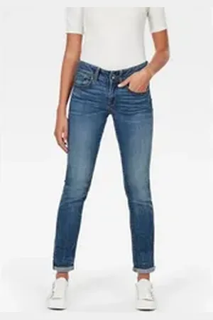 G-Star Straight-Jeans Midge Straight Women mit Used-Effekten blau 26