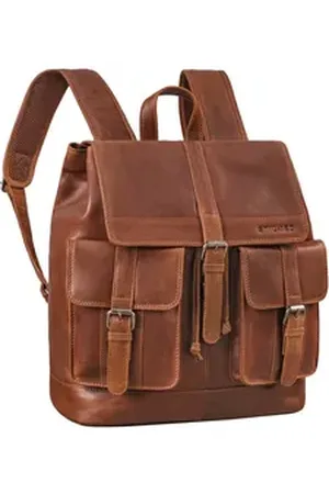 STILORD Notebookrucksack "Dreamer" Vintage Leder Rucksack Herren Damen Groß braun
