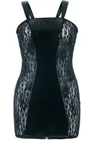 Andalea Babydollkleid Schwarzes Wetlook Chemise SB/1004 Sexy Base Kollektion by schwarz 38/40