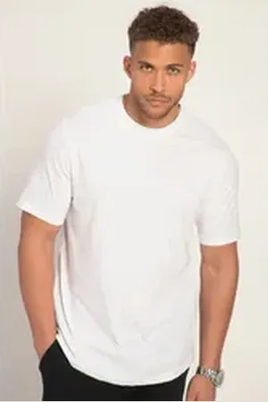 STHUGE T-Shirt T-Shirt Halbarm Prints bis 8 XL weiß 6XL