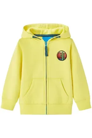 vidaXL Kapuzenpullover Kinder-Kapuzenpullover mit Reißverschluss Hellgelb 116 gelb 116 (5-6 J)