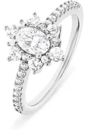 FAVS Silberring Damen-Damenring 925er Silber 1 Zirkonia, Zirkonia, synthetisch silberfarben 54