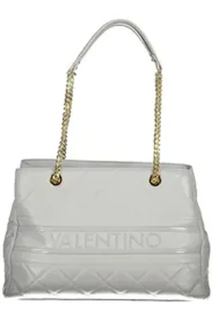 VALENTINO BAGS Umhängetasche, Damentasche Grau: Stilvolle Schultertasche mit Kette und Fächern