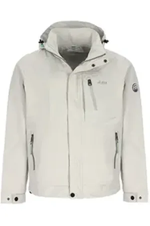 Coastguard Regenjacke Herren Funktionsjacke mit abnehmbarer Kapuze wasserdicht atmungsaktiv grau XL