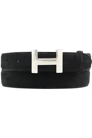 BELTINGER Ledergürtel Damen-Gürtel HELEN aus Veloursleder 3,0 cm - Velour-Ledergürtel für Da (1-St) schwarz|silberfarben 90 cm (Gesamtlänge 105 cm)