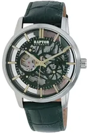 Raptor Quarzuhr RA20408 Skelett-Herrenuhr, Automatik, Echtleder, 5 ATM