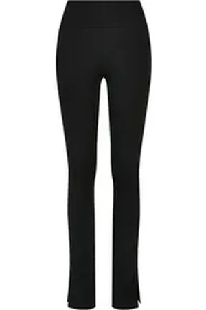 Urban classics Leggings Damen Ladies High Waist Side Slit Leggings (1-tlg) schwarz 4XL