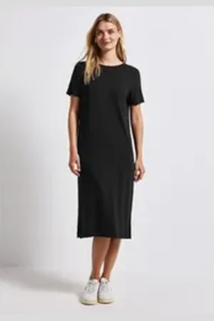 Street one Midikleid mit Rundhalsausschnitt schwarz 46