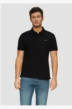 QS by s.Oliver Poloshirt Poloshirt Kragen, Knopfleiste, kurzarm schwarz M