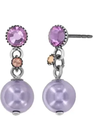 Konplott Paar Ohrstecker : pendelnde Ohrstecker Daily Desire - pearl lila