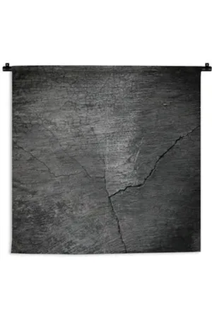 MuchoWow Wanddekoobjekt Beton - Retro - Schwarz - Verwittert - Industriell, Wandtuch für Wohnzimmer, Schlafzimmer, 90x90 cm bunt 90 cm x 90 cm