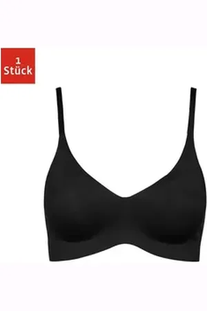 Snocks Bügelloser BH Mikrofaser BH schwarz 85