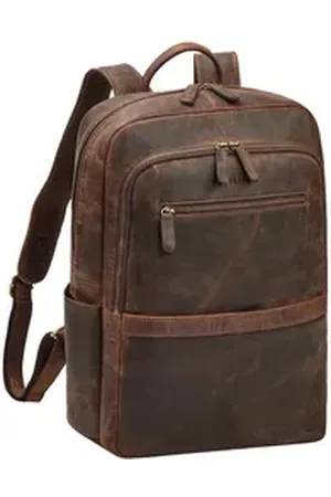 STILORD Notebookrucksack "Palermo" XL Echtleder Arbeitsrucksack bis 17 Zoll Herren & Damen braun