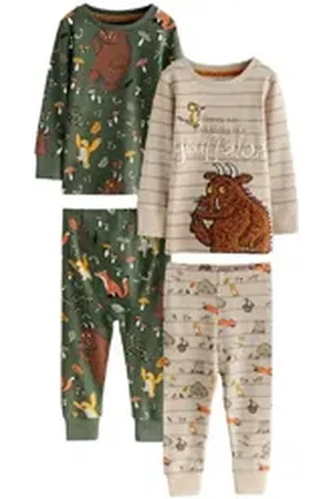 Next Pyjama Kuschelige Schlafanzüge, 2er-Pack (4 tlg) beige 8-9 Jahre